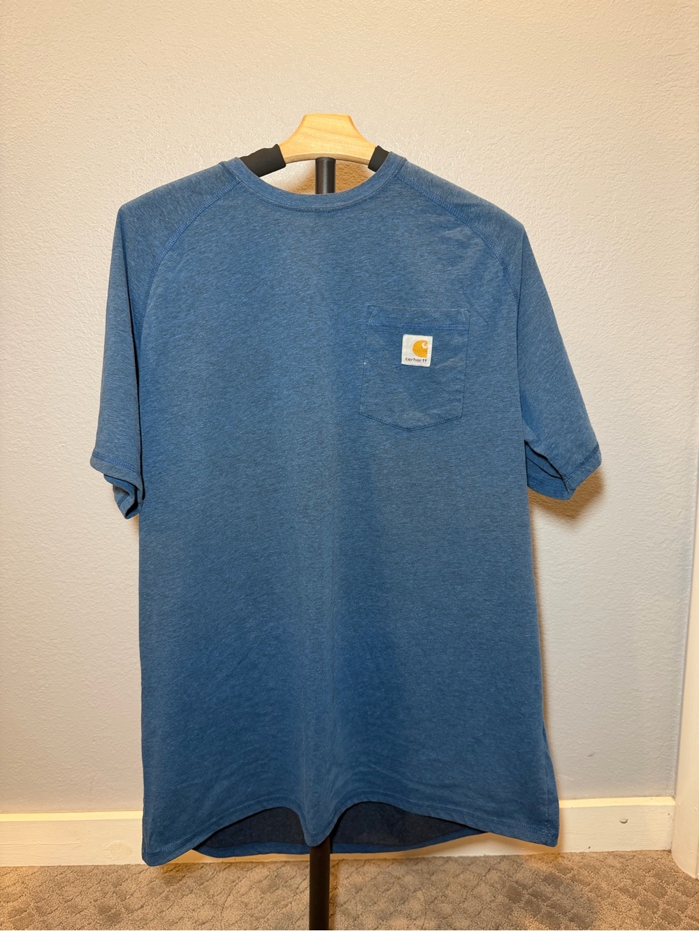 Carhartt Short-Sleeve Pocket T-Shirt in Heather Blue Tall XL (031)